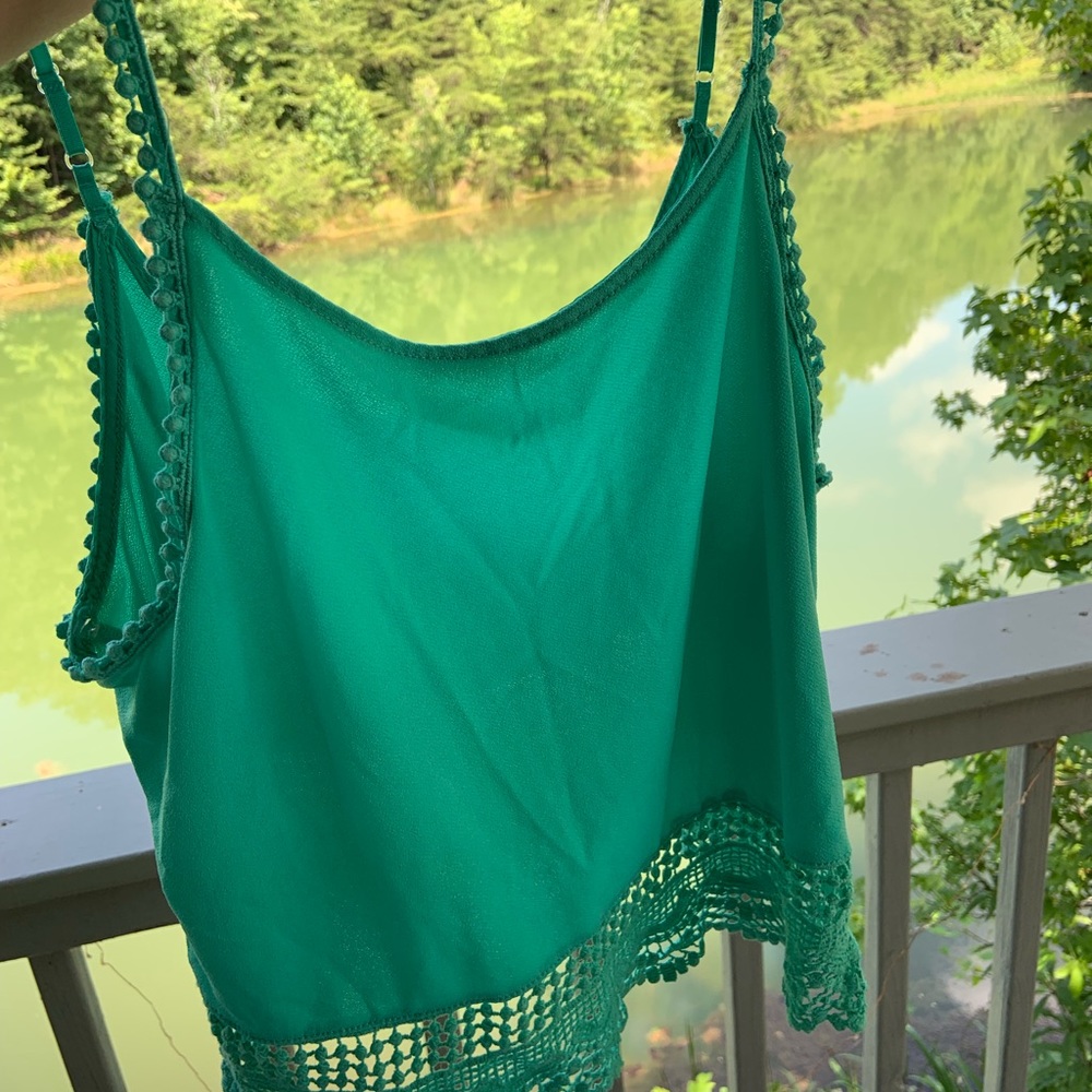 Summer lace edge Crop Top